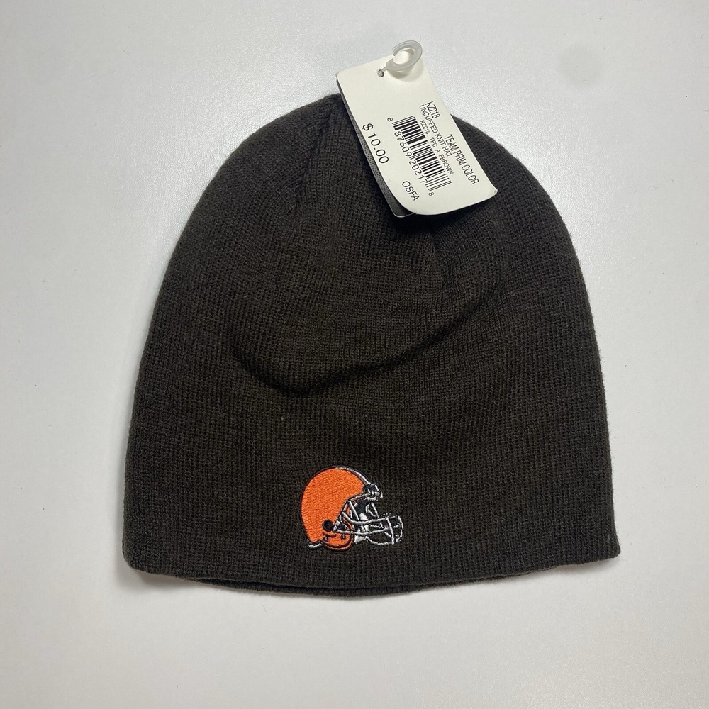 Cleveland Browns Beanie One Size OS Uncuffed Beanie Cap Hat NFL Shop Sports